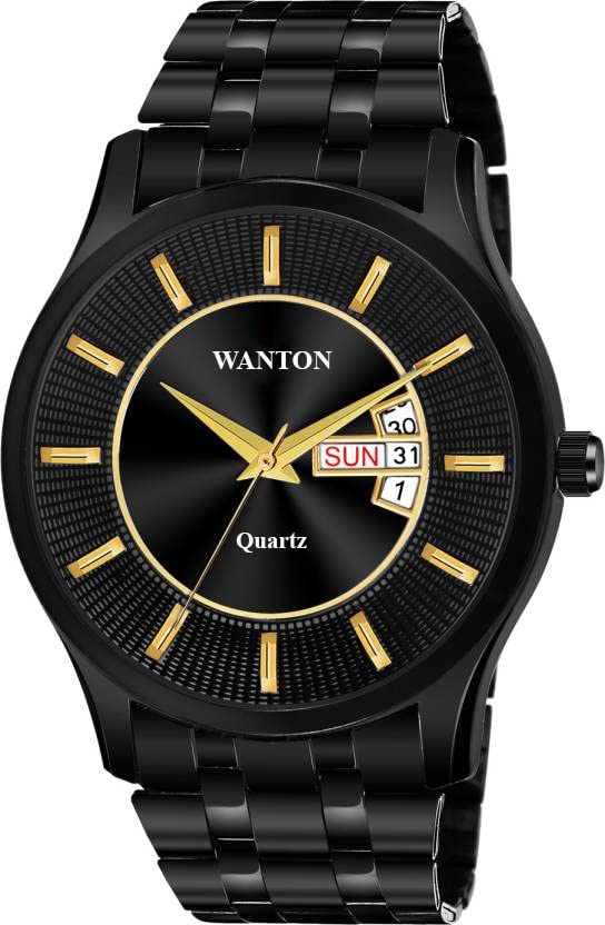 WANTON Long Life Matte Black Plated Mens Wrist Watch Analog Watch.(P_C_B_1017) (Black1) (B0C1ZSSZPG) Amazon Price History, Amazon Price Tracker