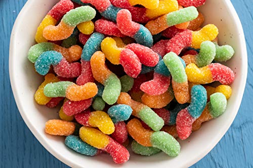 Image of Trolli Sour Brite Crawlers Minis Candy, Sour Gummy Worms, 2 Ounce Treat-Size Pouches (Pack Of 36)