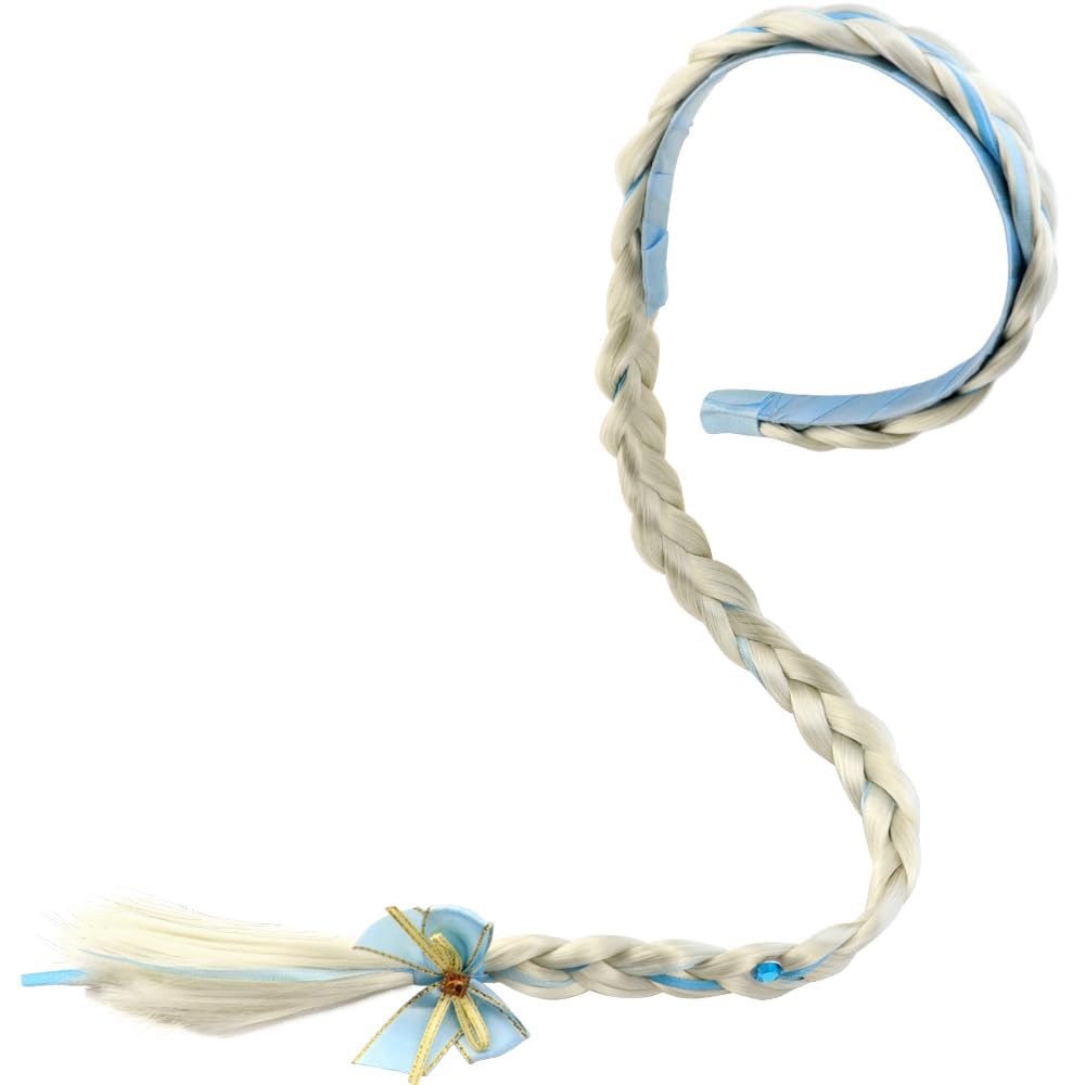 Accessorio Feste Bambini Parrucca Principessa Con Treccine Per