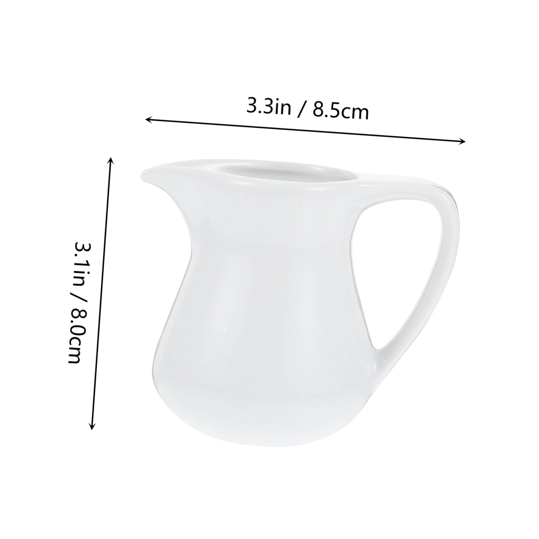 STOBAZA Microwavable Milk Frothing Cup Latte Art Sauce Boat Ceramic Cup Beverage Container