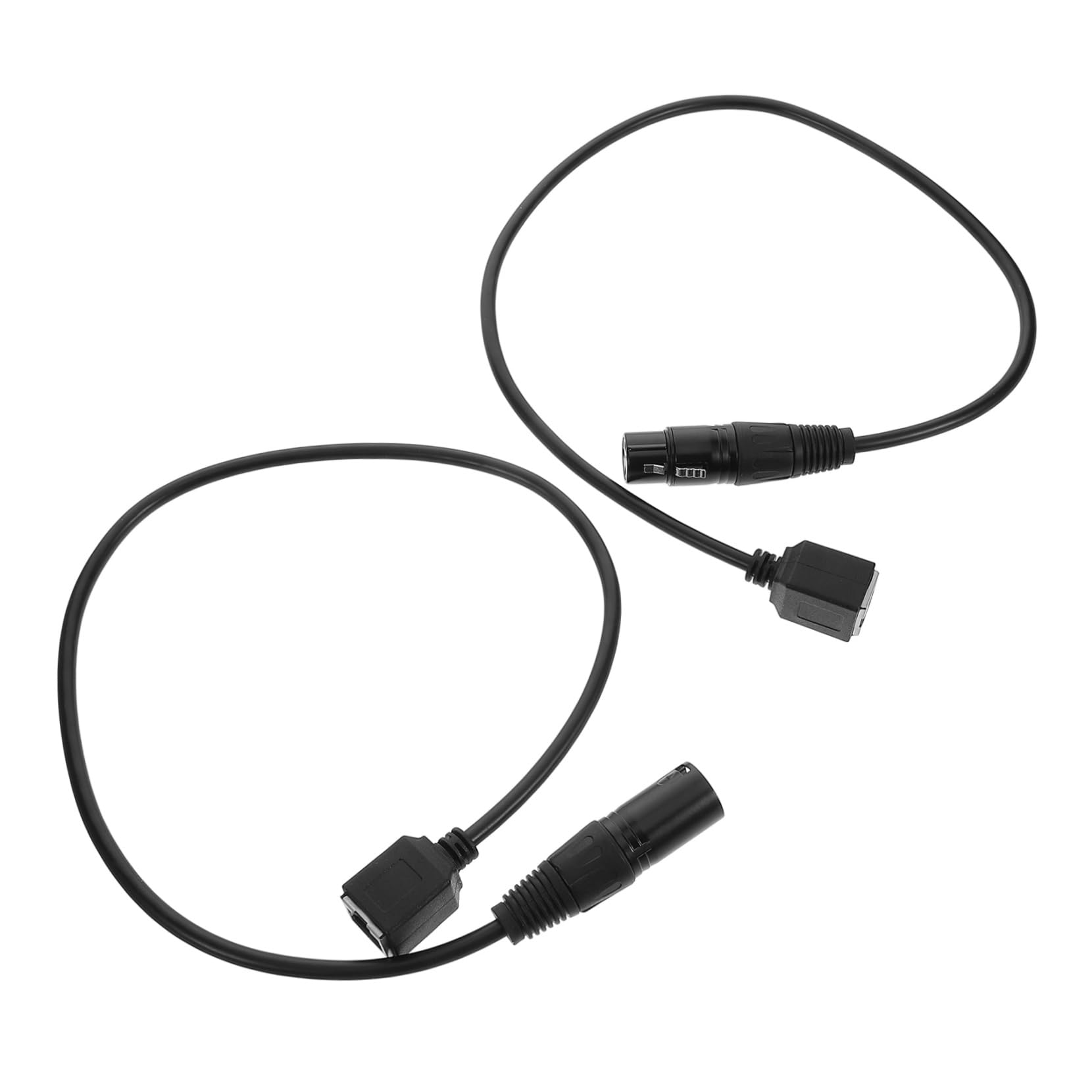 INOOMP 2pcs Lighting Adapter Cable: 3 Core to Rj45 Male Female Stage Lighting Signal Extension Cord for Dj Light Show and Concert Supplies