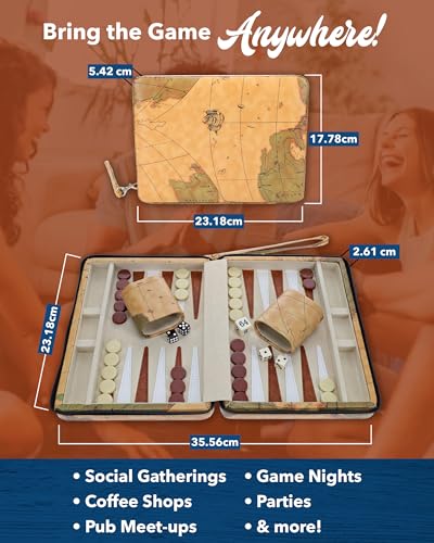 Juego de Mesa Backgammon Magnético en Estilo Mapa miniatura 6
