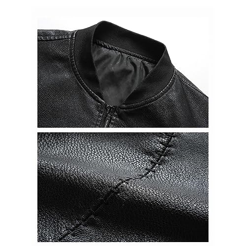 Chaqueta Bomber de Cuero Sintético para Hombre miniatura 3