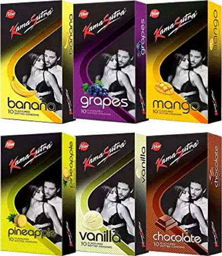 Image of KamaSutra Honeymoon Night Special Pack With Exciting Flavours Condoms Condom (Pack of 6, 60S)