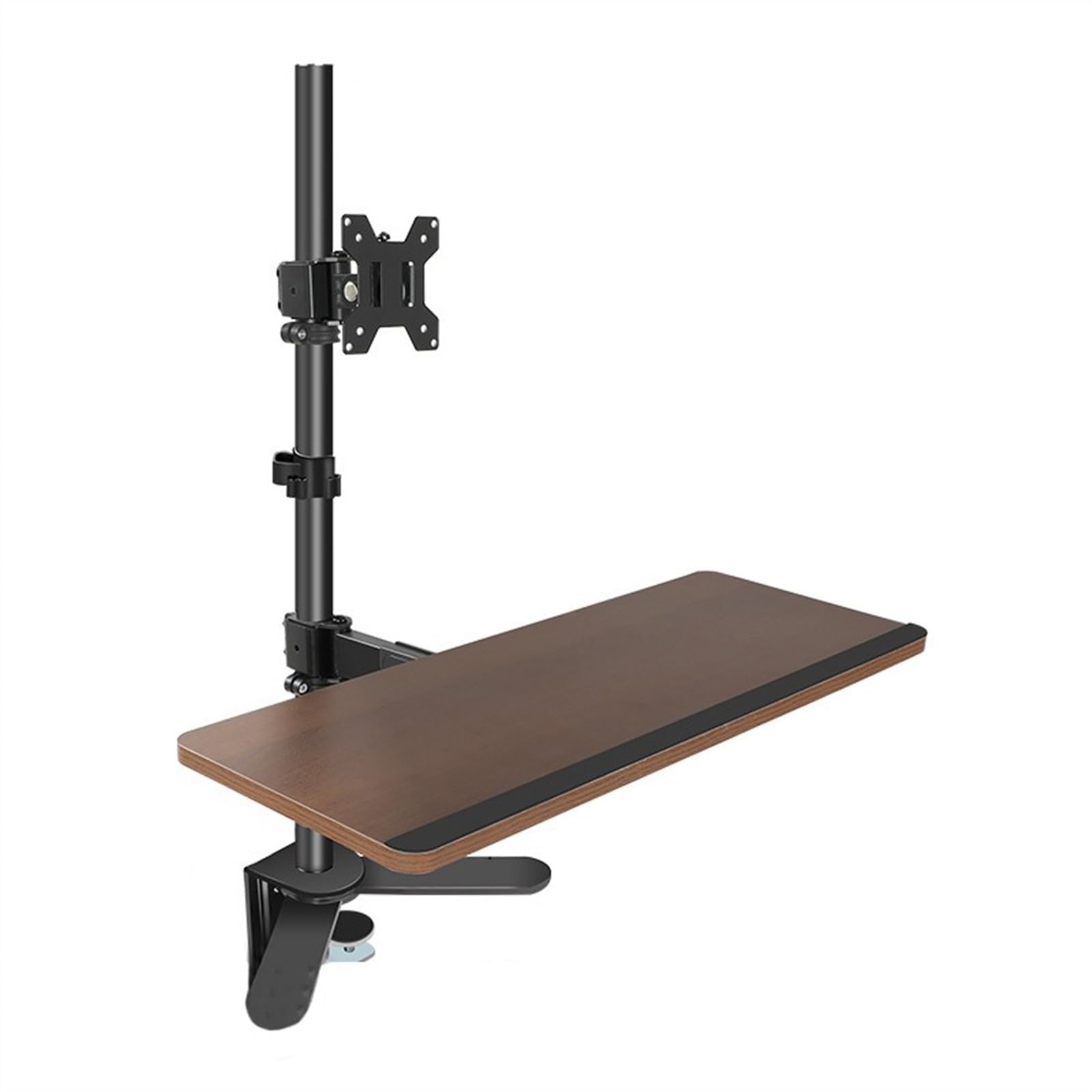 Aioneer Monitor Desk Mount Single Monitor Desk Mount With Keyboard Tray, Height Adjustable Monitor Mount Arm With C-Clamp Base For Most 17"-40" Screens, Holds Up To 29.7 Lbs Comp-27