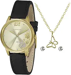 Relógio Lince Feminino Ref: Lrcj134l Kz28c2px Dourado + Semijóia