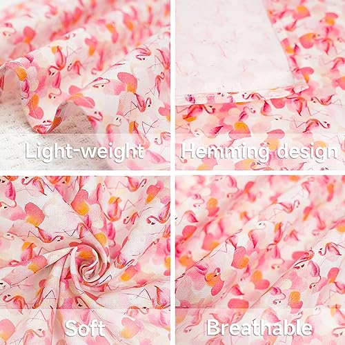 Image of Tunkoo Dog Bandana Super Cute Flamingo Dog Scarf - Durable and Stylish Adjustable for Girl or Boy Small Medium and Large Square Puppy Kerchief, S