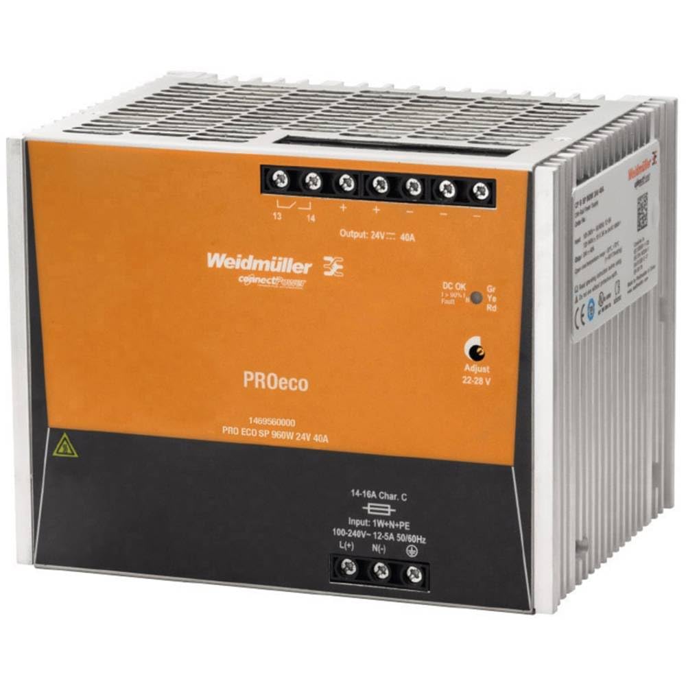 Weidmüller DIN Rail Power Supply Pro Eco 12 V 10 A 120 W