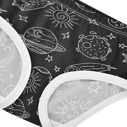 White Planets Black Girls Underwear Toddler 2t Cotton Girl Panties Cute Funny Briefs Underpants4
