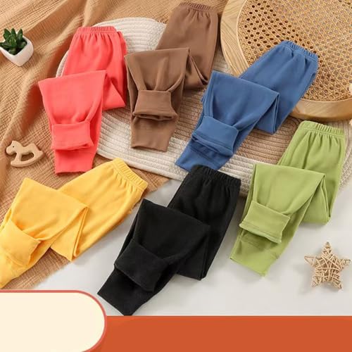 Toddler Boys Fleece Lined Leggings Winter Fall Thermal Soft Cotton Pants Girls Elastic Waist Daily Sweatpants2