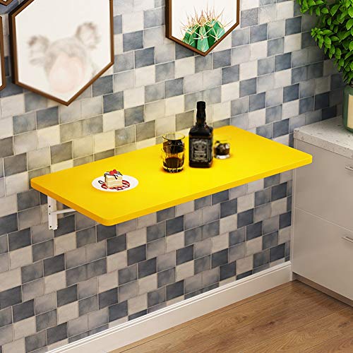 Table à manger d'extérieur pliante jaune pour balcon étroit et petit espace - 2