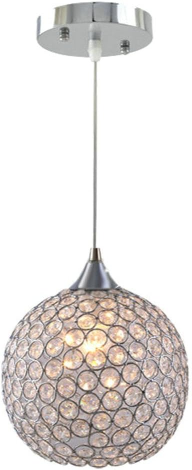 Single 1 Light 6 Inch Flush Mounted Mini Size Modern Ball Crystal Pendant Light Chandelier Lamp Fixture
