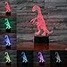 Produktbild Neuheit Dinosaurier 3D Nachtlicht Tischlampe Illusion LED Kinderzimmer Dekoration Weihnachtsdekor Kinder Geschenk Kinder geführt
