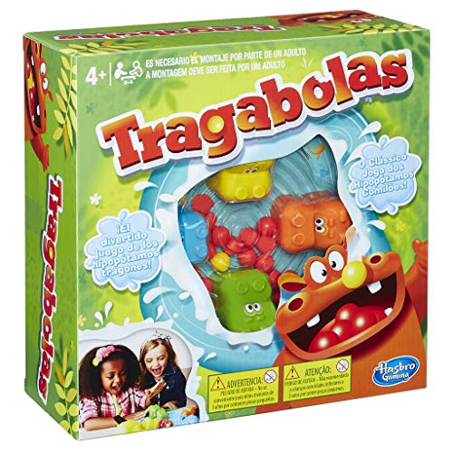 Hasbro Gaming Tragabolas Nilpferd-Brettspiel, Kinderspielzeug für 2 Spieler, zum Spielen mit Familie und Freunden, Geschenk für Jungen und Mädchen ab 4 Jahren