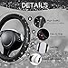CAR PASS 11 PCS Bling Diamond Car Accessories for Women, Sparkly Rhinestone Steering Wheel Cover, Bling Seat Belt Cushion, Glitter Shift Knob Cover, Car Cup Holder Coaster, Cute Interior Sets Black