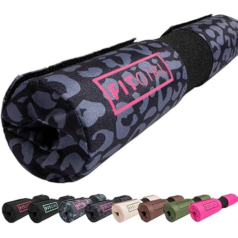FITGIRL Hip Thrust and Leg Day Barbell Pad - Thick Cushion Stays in Place for Squats, Lunges and Glute Bridges - Works With Olympic Bars and Smith Machines (Animal) Cover