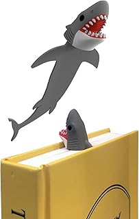 RemeeHi しおり ブックマーク 3D 動物 立体 ブックマーカー bookmark 可愛い アニマル 栞 読書用 子供 学生 読書の人 本を愛する人へ プレゼント 飾り 可愛い おしゃれ (鮫)