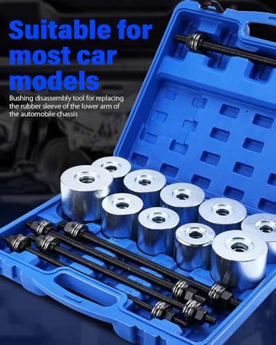 FreeTec 27-teiliges Silentlager Abzieher-Set – für Gummibuchsen & Achslager – Montage- und Demontagewerkzeug