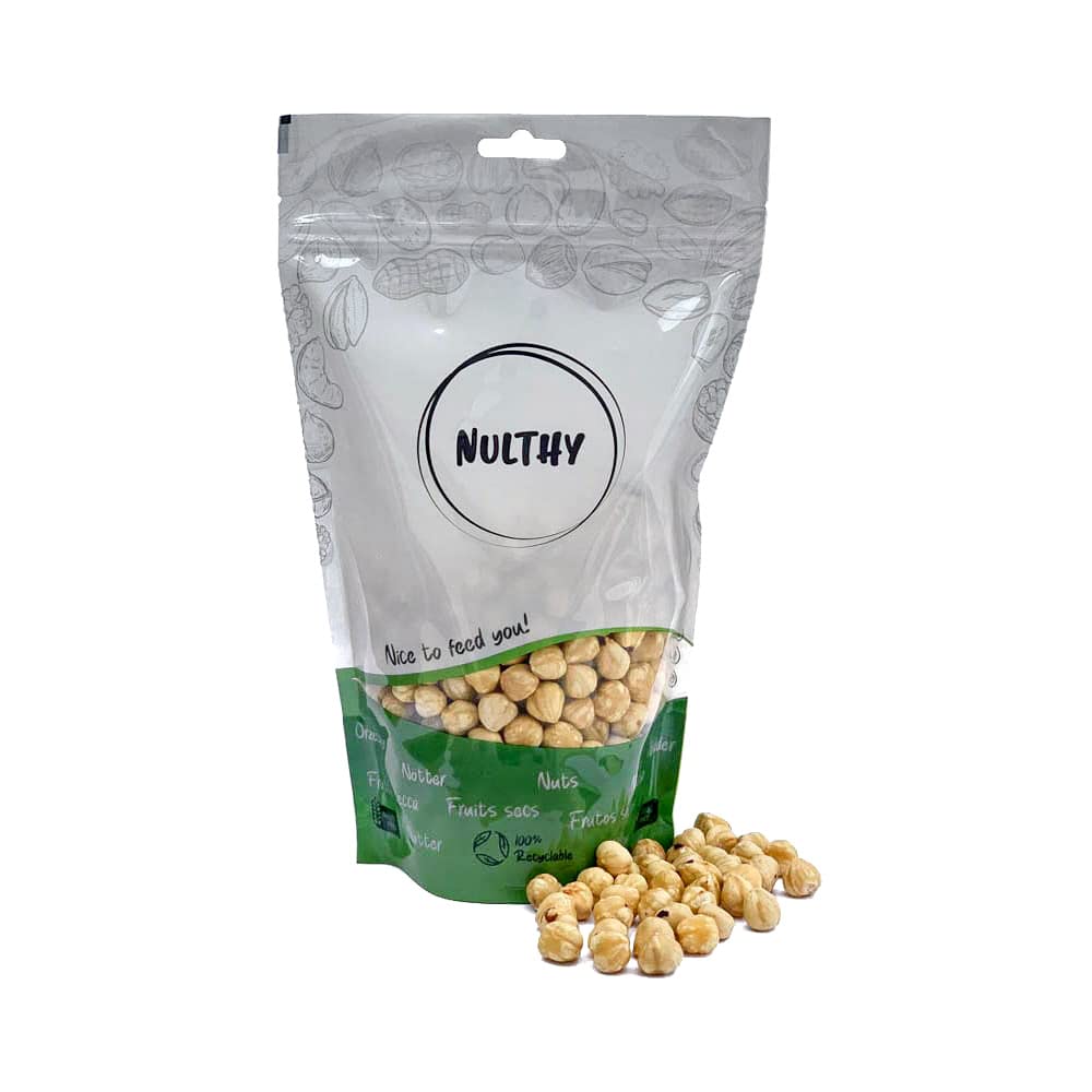 NULTHY - 1KG Avellana Repelada Tostada BIO - Sin Sal - Frutos Secos Naturales - Frutos Secos BIO - Cultivo Ecológico - Sin Gluten - Vegano