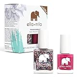 ella+mila Mommy & Me Set - Fast Drying Nail Polish - Quick Dry, Chip Resistant, & Long Lasting Nail Polish Set - Quick Dry Nail Polish Set Party In A Bottle (0.45 fl. oz) & Sweet Tart (0.24 fl. oz)