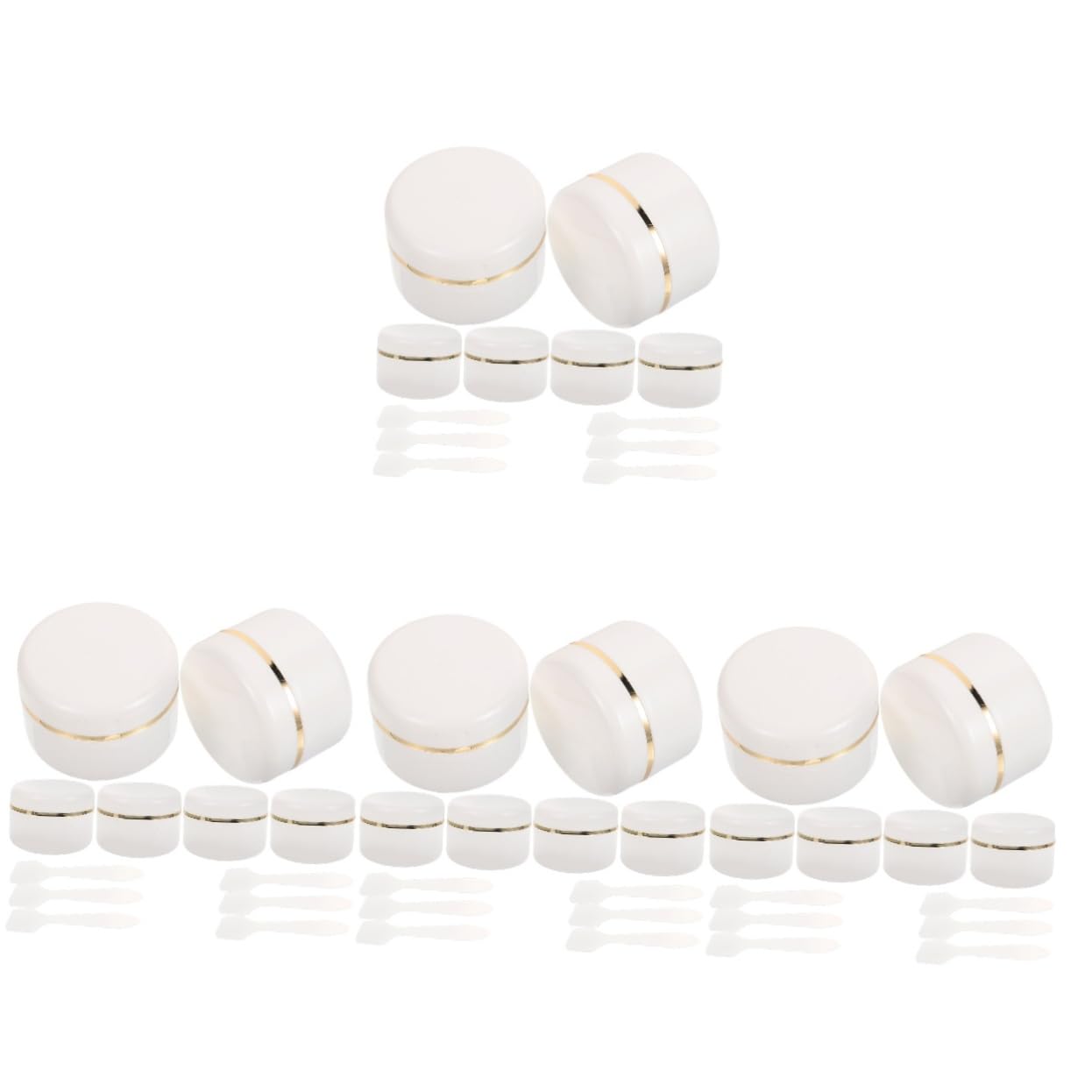 4 Set Contenitori Cosmetici Viaggio Barattoli Vuoti Per Crema E Lozione Con E Pratici E Compatti Per Domestico E Trasferta 6 Pezzi*4