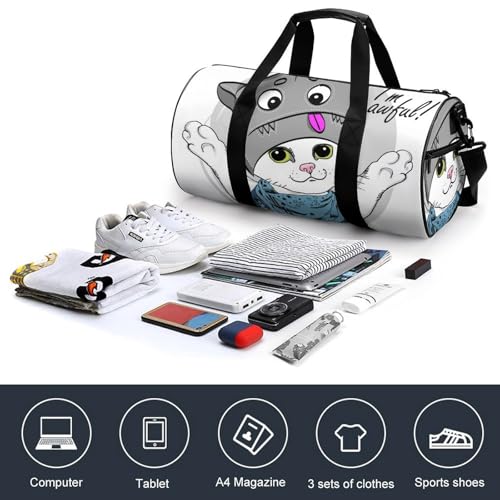 Sac de voyage chat blanc pour le week-end