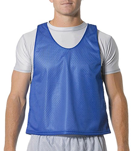 A4 Lacrosse Open Bottom Reversible Practice Jersey, Royal/Wht, X-Small