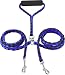 Mimibox Dual Double Dog Leash No Tangle Coupler Nylon Leash for Two Large/Small Dogs