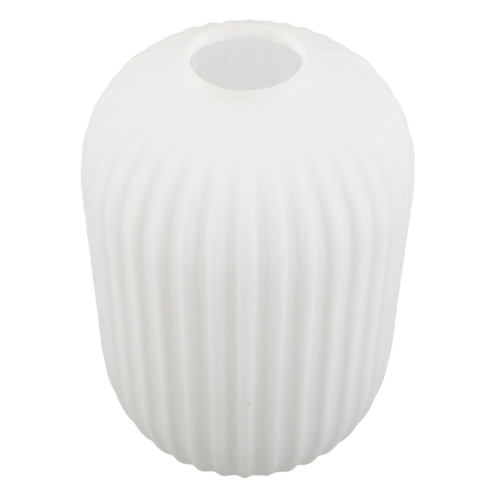SWOOMEY Milk White Glass Pendant Light Shade 140X200Mm Frosted Ribbed Cover for Cafe and Floor Lamp Fixtures