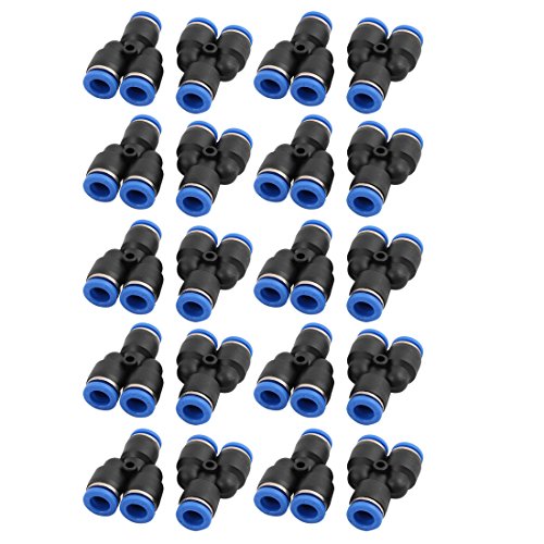 Conector neumático de 8mm con diseño en Y de tres vías para una distribución de aire sin fugas