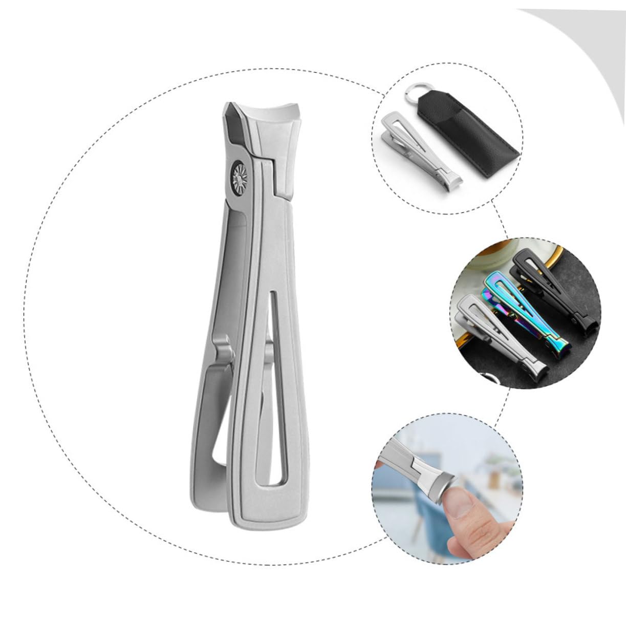 Healeved 5stücke Edelstahl Nagelknipser Für Dicke Nägel Hochwertiger Fingernagel Cutter Mit Breiter Kieferöffnung Für Präzise Maniküre Und Pediküre Langlebig Und Rostfrei Für Damen