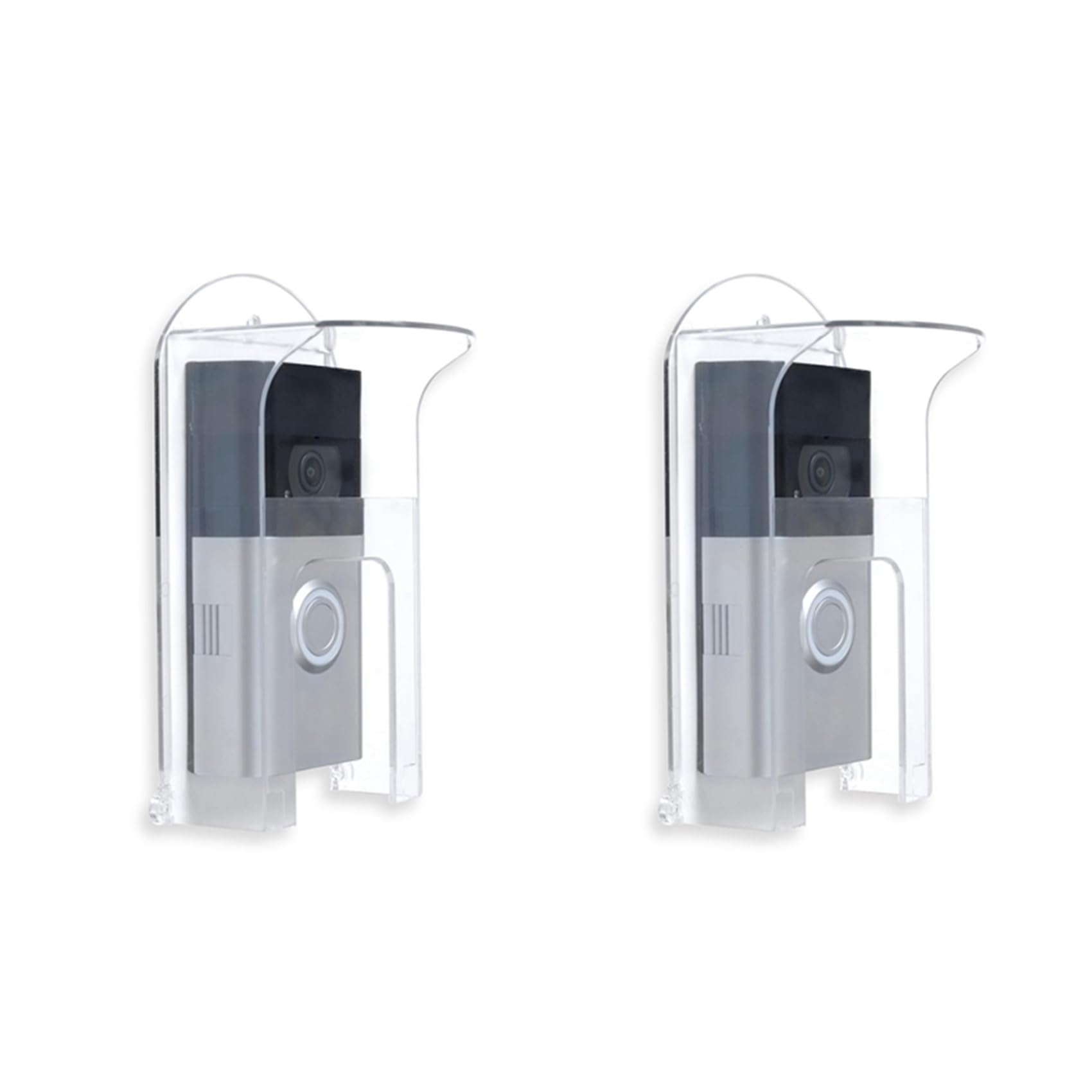 MVOSJFIE 2X Transparent Plastic Doorbell Rain Cover Suitable for Ring Models Doorbell Waterproof Protector Shield Video Doorbells