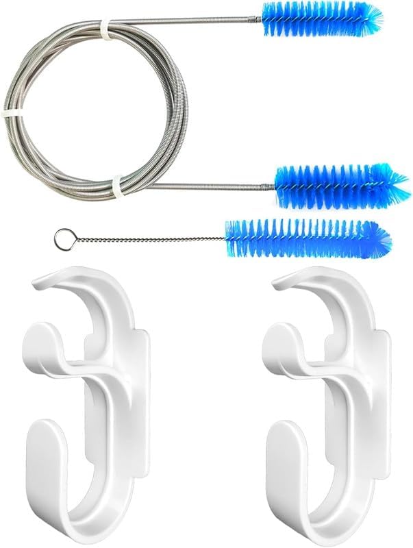 CPAP Hose Cleaning Kit - 7ft Flexible CPAP Tube Brush, 7" CPAP Mask Brush & CPAP Hose Holder Hook(2PCS) - Keep CPAP Supplies Clean and Organized, Essential CPAP Maintenance Tools