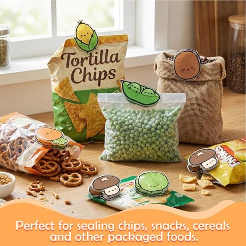 Image of Multipurpose Food Clip for Picking Up Snacks and Vegetables, Kitchen Chip Clip and Snack Bag Clamp for Food Storage