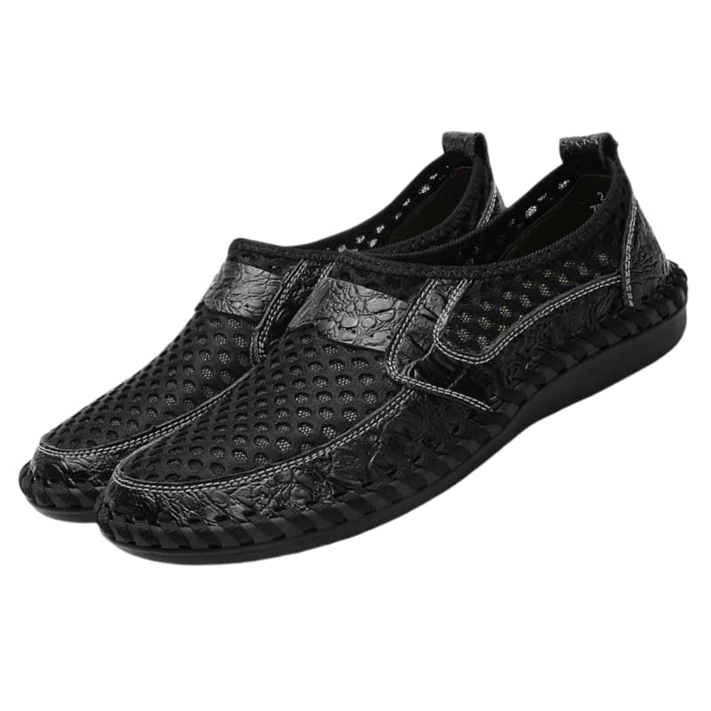 Men's Breathable mesh Loafers, Extra Large Size, Durable and Slip-Resistant Outdoor Hiking Shoes, Business Casual and Fashionable Spring/Summer Style