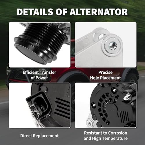 Image of JX6Z-10346-K High Output Alternator 180A 12V,Compitable with 2020-2023 Ford Escape 1.5L,Bronco Sport 1.5L 2021 2022 2023,Replacement JX6Z10346K,GL8990