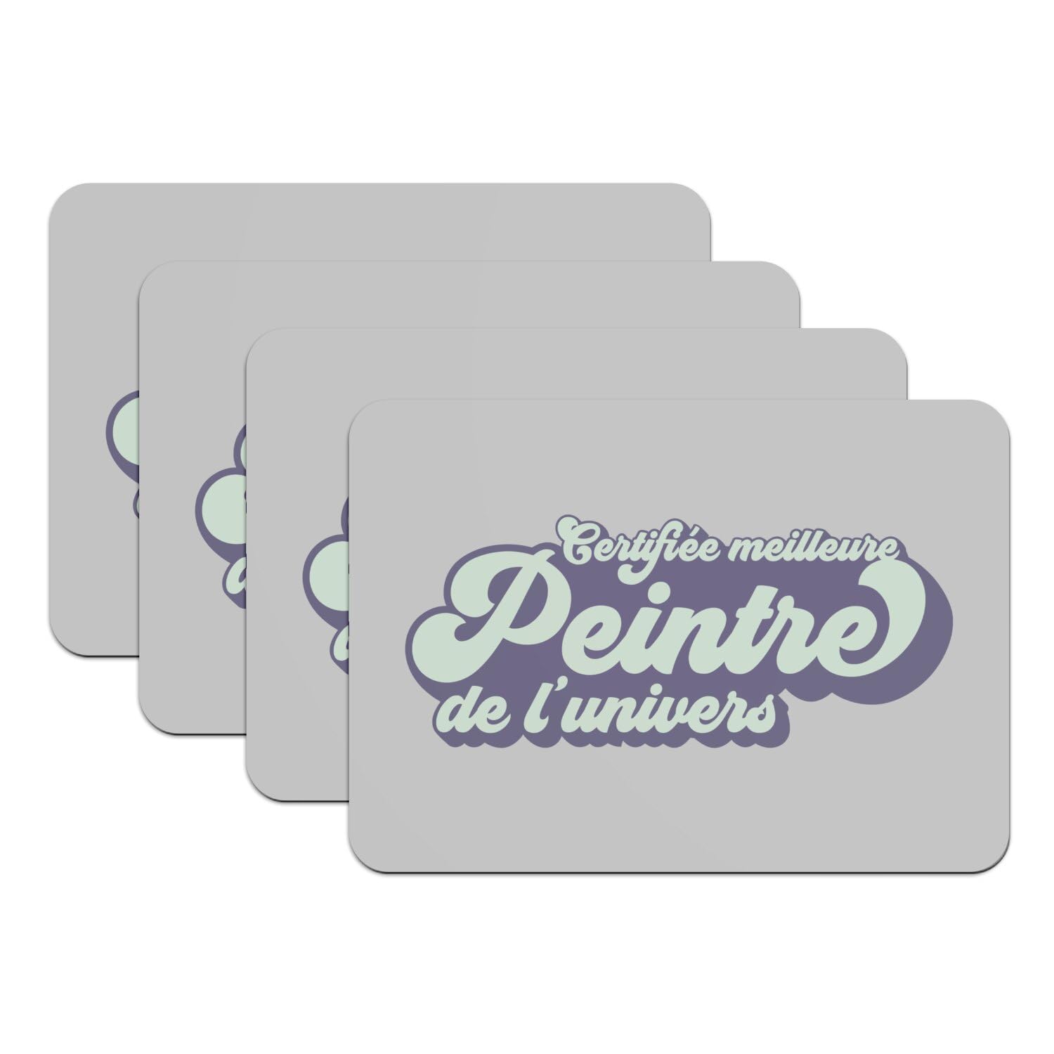 Set de table lot de 4 pour vos repas créatifs et déjeuners d'artistes peintres