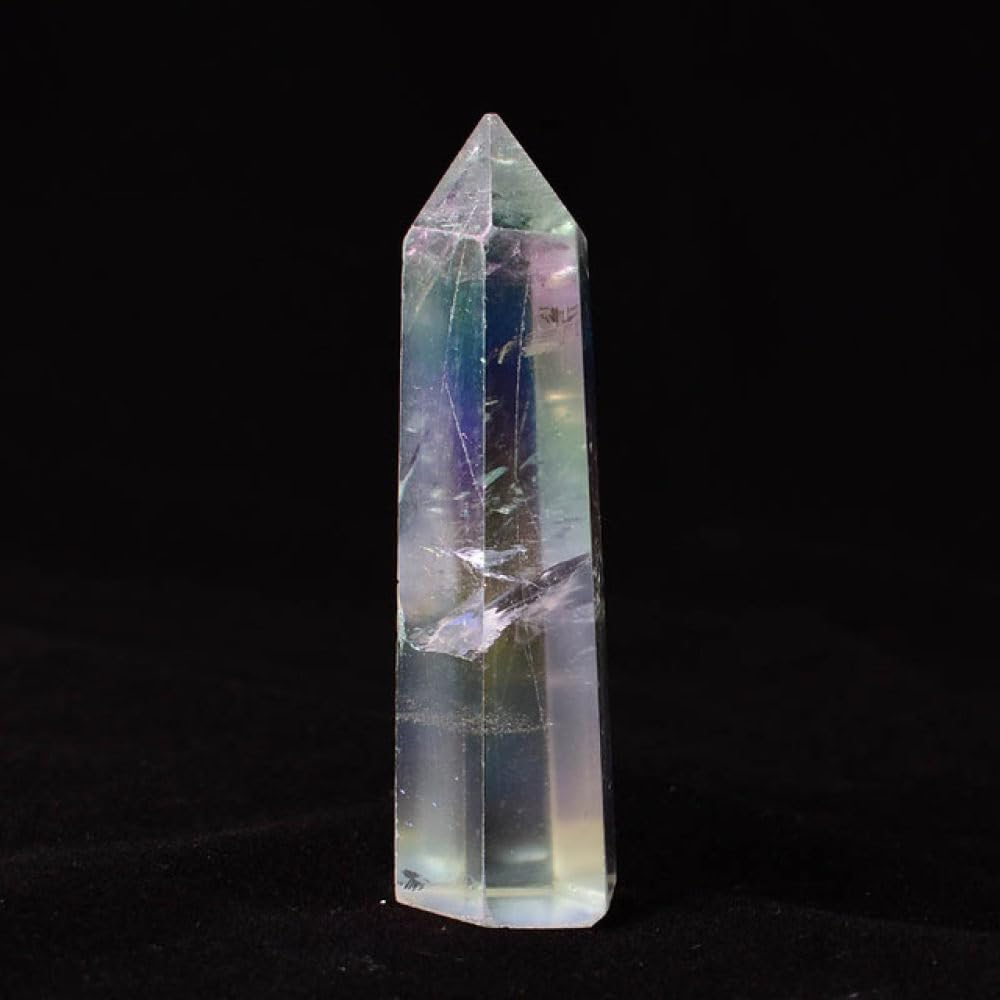 Punto de cristal varita piedra meditación cuarzo limpio natural colorido aura 70 mm LVTFCO