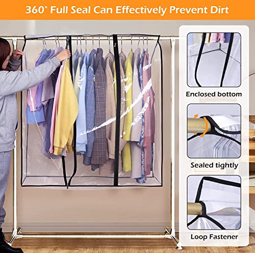 MISSLO 60" Garment Bags for Travel + 40" Hanging Garment Bags4