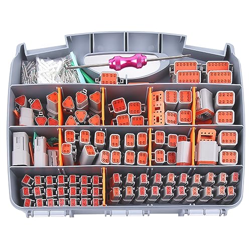 knoweasy 540PCS Deutsch DT Connectors Kit- Automotive Electrical Connector,2/3/4/6/8/12 Pin DT Connectors with Removal Tool for Construction, Truck, Marine