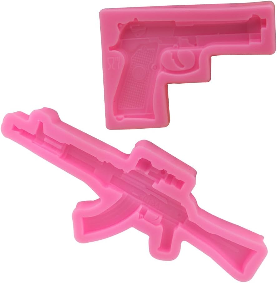 LSHCXSilicone Candy Chocolate Fondant Cake Decorative Mold, 2 Pack