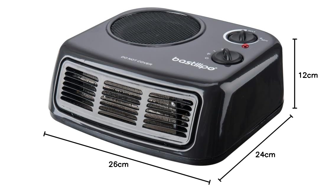 TLM-2000G - Termoventilatore PTC a basso consumo da 2000 W di potenza con telaio metallico e termostato regolabile