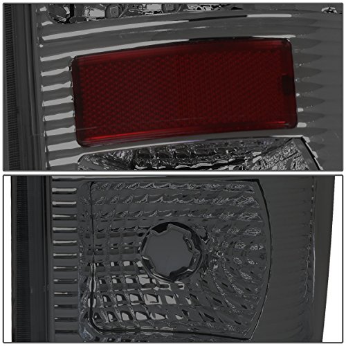 Image of Auto Dynasty Tail Light Compatible with 2008-2016 Ford F250 F350 F450 F550 Super Duty, Driver and passenger side LED Brake Lamps, Chrome Housing Smoked Lens