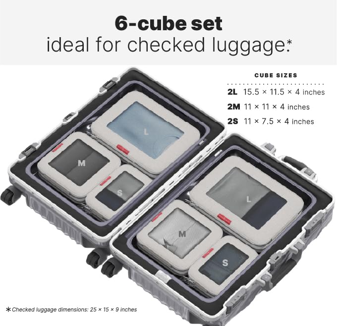 LeanTravel Premium Compression Packing Cubes
