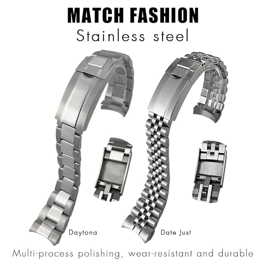 ROLEX デイトナ用ステンレスブレスレット 20mm Amazon.com: Wscebck 316L Stainless Steel Watchband 20mm for