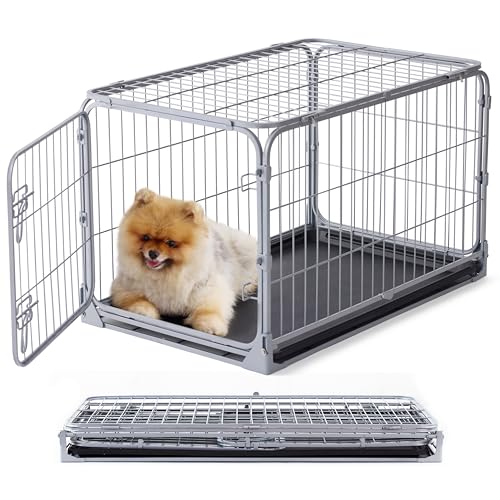 ZOMISIA Foldable Dog Crate for Small Dogs - 30 inch