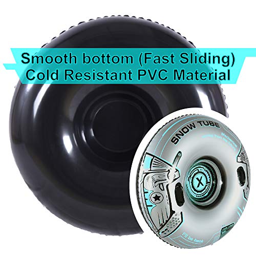 image for XFlated Iron Snow Tube, 48 inches Heavy Duty Inflatable Snow Tube Sled