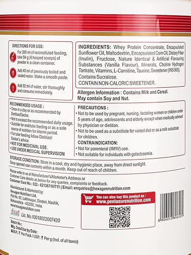 Image of PentaSure DLS Dialysis Care Nutritional Powder | Vanilla Flavor - 1Kg | High Protein Nutritional Supplement Drink | Supports Kidney Health & Recovery | Low Electrolyte Formula for Dialysis Patients