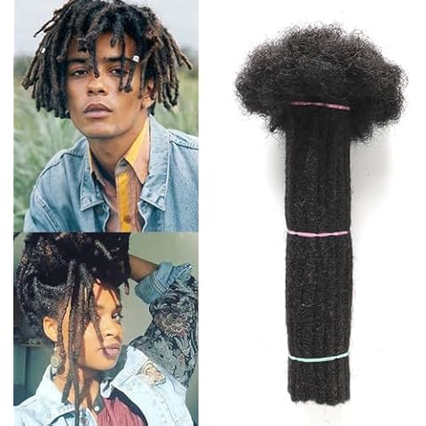 Alaleibaby 6 Inch Human Hair Dreadlock Extensions Cover