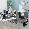 L Shaped Desk - 50 Reversible Home Office Computer Desk, Wood Top, Metal Frame, Side Bag, Sturdy Gaming Desk Corner Table for Work, Writing and Study, Space-Saving